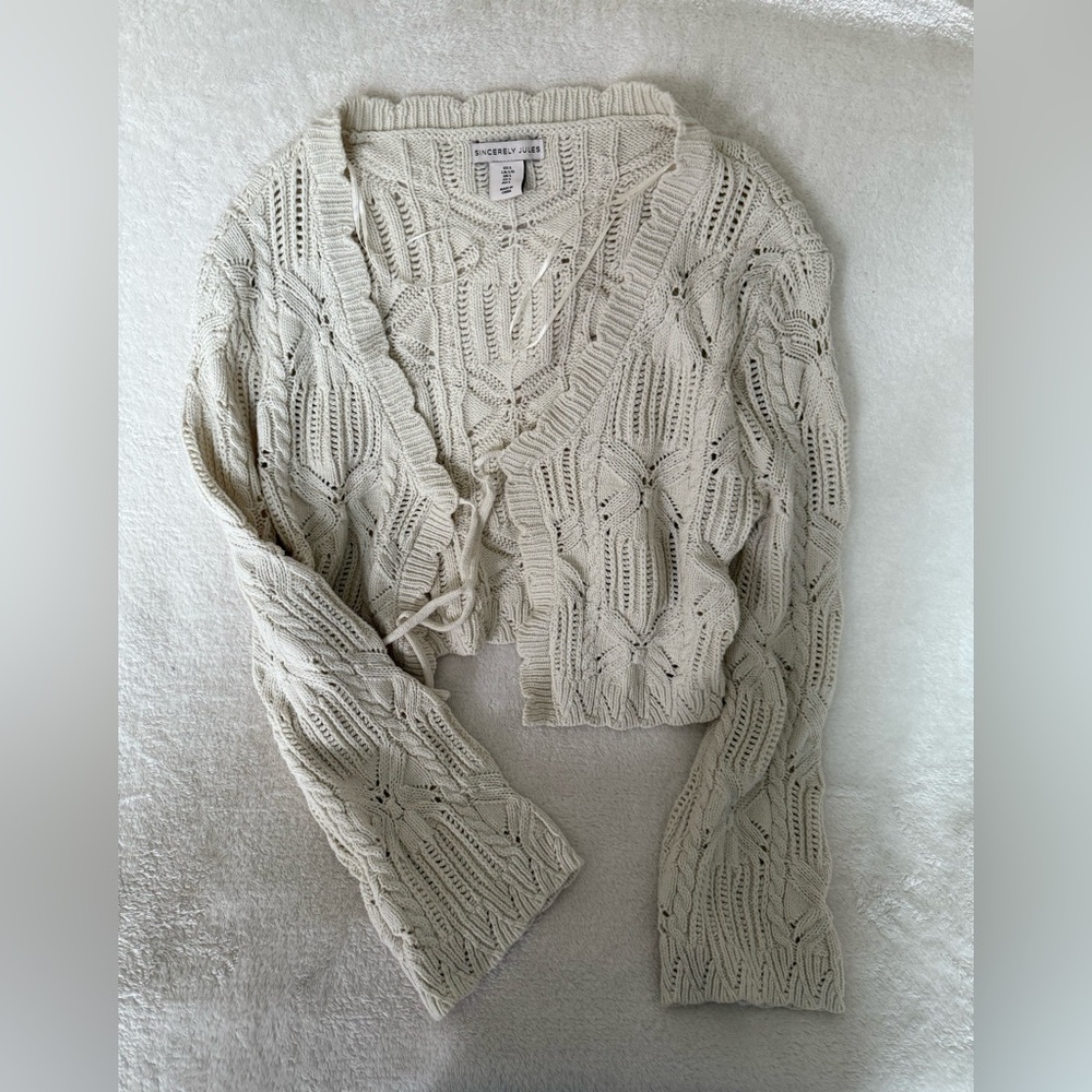 Sincerely Jules Cream Knit Cardigan